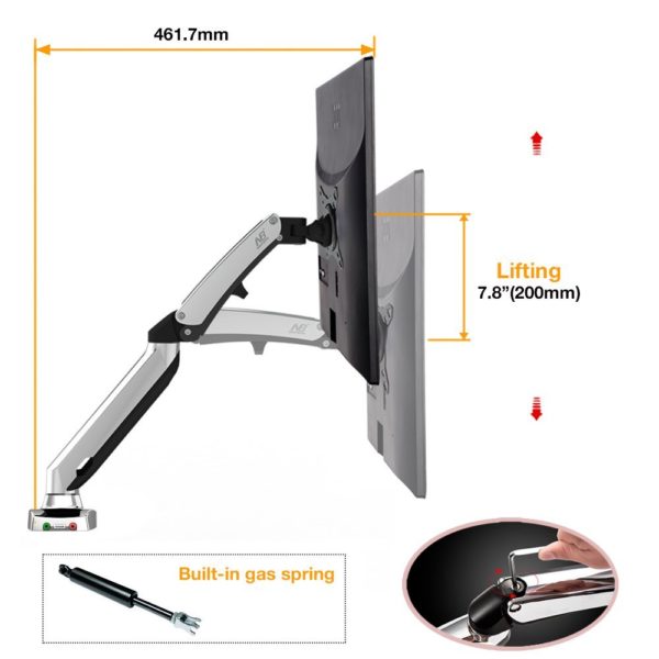 Soporte Brazo flexible de mesa Luxury para Monitores - Imagen 4