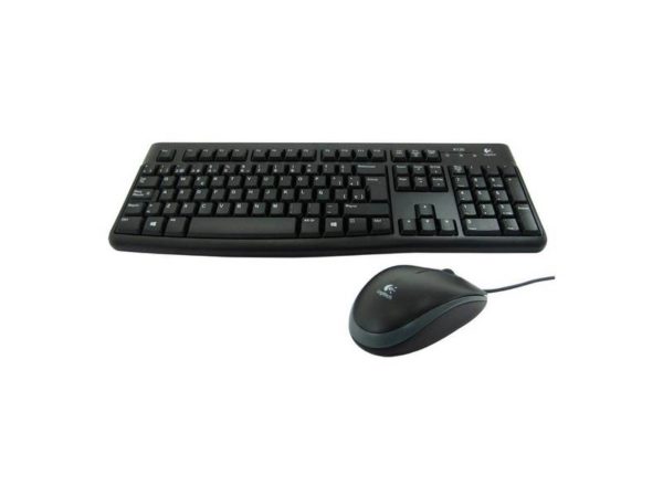 COMBO TECLADO/MOUSE MK120 Logitech  Español Alámbrico USB Compatible Win...