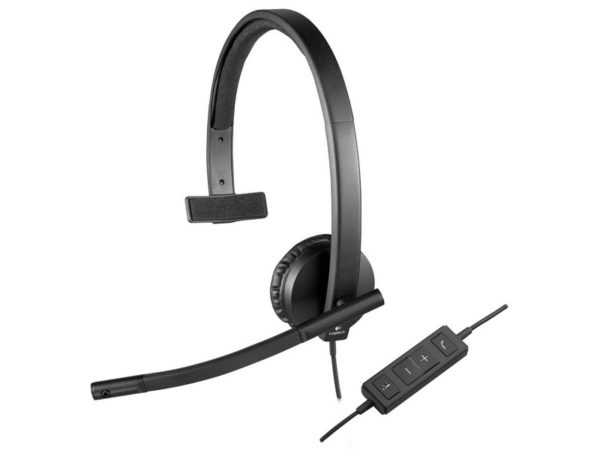 DIADEMA H570e MONO Logitech Corporativo Monoaural Alámbrico USB Compatible...