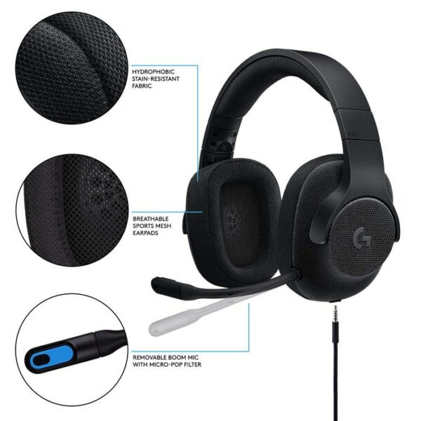 Audífonos Gamer Logitech G Serie G433 Black - Imagen 6