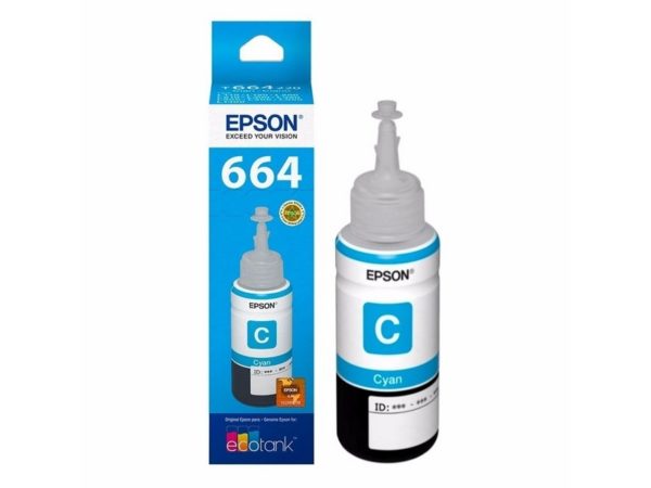 Botella Epson T664220 - Cyan IMPRESORA EPSON L200/210/350/355/555 (7.500 paginas)