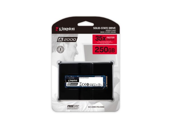 UNIDADES DE ESTADO SOLIDO SSD Kingston A2000 M.2 2280 NVMe PCIe Gen 3x4 250GB