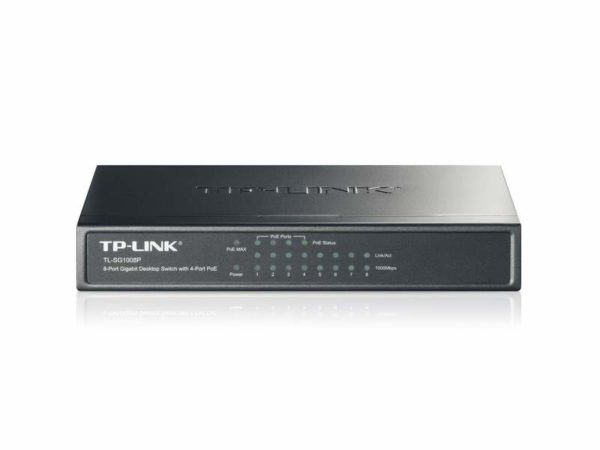 Switch TP-LINK NO administralbe  de 8 Puertos Gigabit con 4 Puertos PoE