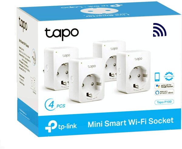 Mini Enchufe Inteligente WiFi TP Link Tapo P100. Paquete x 4 - Imagen 2