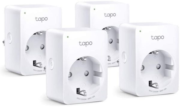 Mini Enchufe Inteligente WiFi TP Link Tapo P100. Paquete x 4