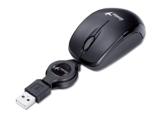 MOUSE GENIUS MICRO TR USB NEGRO RETRACTIL