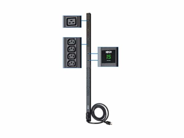 PDU Monofásico con Medidor Digital, 30A 208/240V