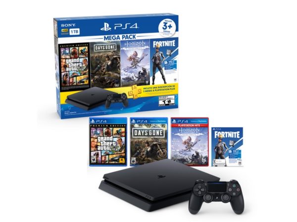 CONSOLA PLAYSTATION SONY   PS4 1TB Mega Pack 6,  JUEGOS: Horizon Zero Dawn...