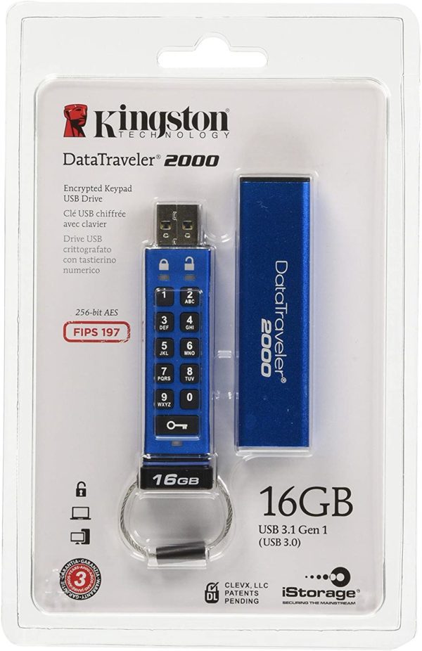 Memoria KINGSTON DT2000 USB 3.0 - DataTraveler 2000 w/256bit