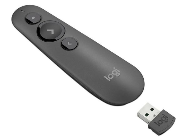 APUNTADOR R500 Logitech Bluetooth/Wireless Receptor USB Compatible Win-Mac...