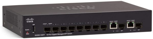 Cisco SG350-10SFP 10-port Gigabit Managed SFP Switch