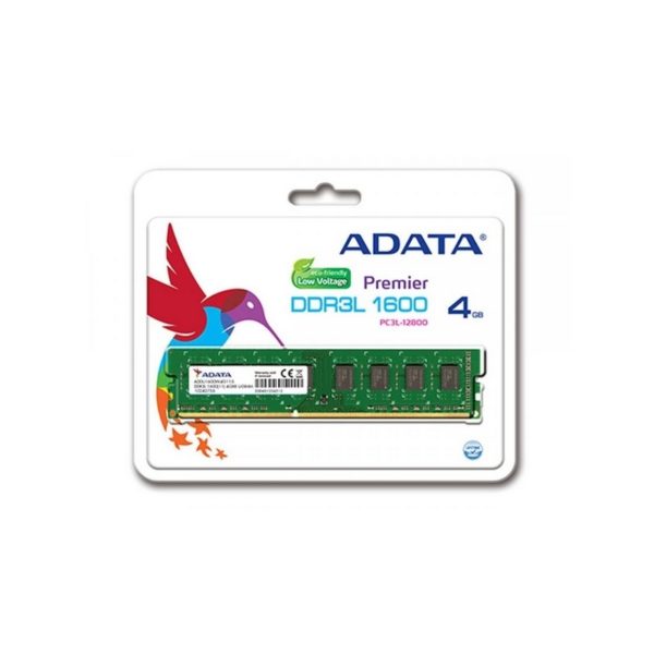 ADATA MEMORIA RAM  PC DDR3 4GB BUS 1600 LOW VOLTAGE
