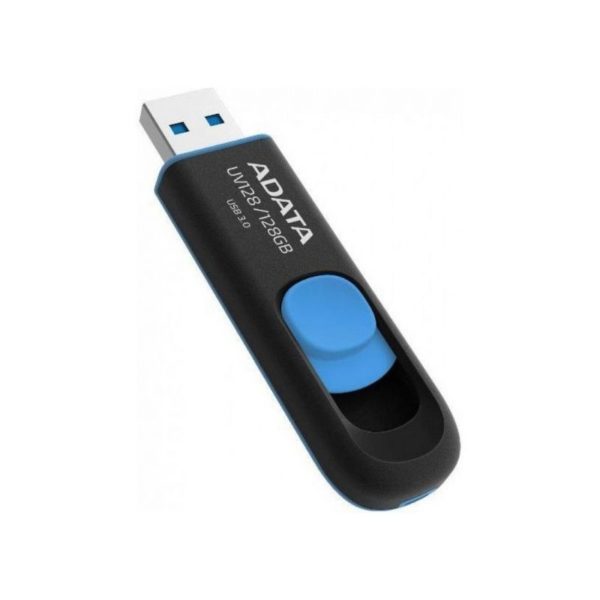 Memoria Usb Adata AUV128 3.0 128gb Retractil Negra - Azul