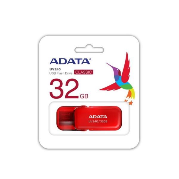 MEMORIA ADATA USB 2.0 UV240 ESCUALIZABLE 32GB ROJA