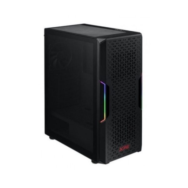 Chasis gamer XPG by ADATA STARKER Negro / ATX / Vidrio templado X1 / 1 Fan cooler ARGB + 1 Fan Cooler Standard + Fuente de poder XPG PROBE / 600 Watts / Certificada 80 Plus White