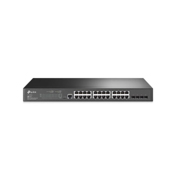 Switch TPLINKSMB administrable 24 Puertos Giga 24 Puertos L2+ con  4 Ranuras SFP