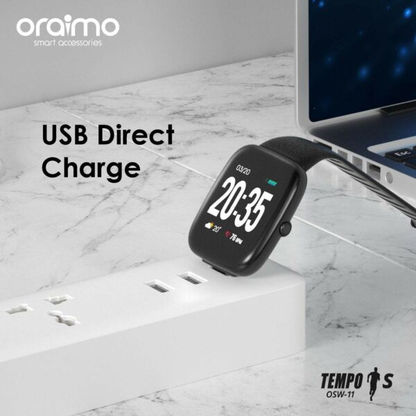 Smart Watch Oraimo Tempo S Bluetooth Negro - Imagen 2