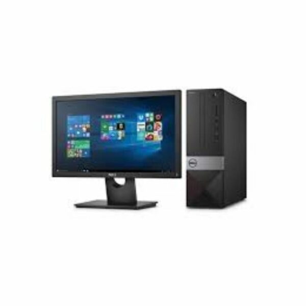 PC Dell Vostro SFF 3681 Intel® Core ™ i3-10100 de 10.a generación (4 núcleos, caché de 6 M, 3,6 GHz a 4,3 GHz), 4 GB 3200 MHz (4Gx1) _2666 MHz Ach, Disco duro SATA de 3,5 pulgadas, 1 TB y 7200 rpm, Unidad de DVD de carga en bandeja (lee y escribe en DVD