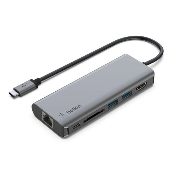Estacion de conexión Belkin USB-C.  Hub adaptador de multiples puertos 6 en 1 - Imagen 3