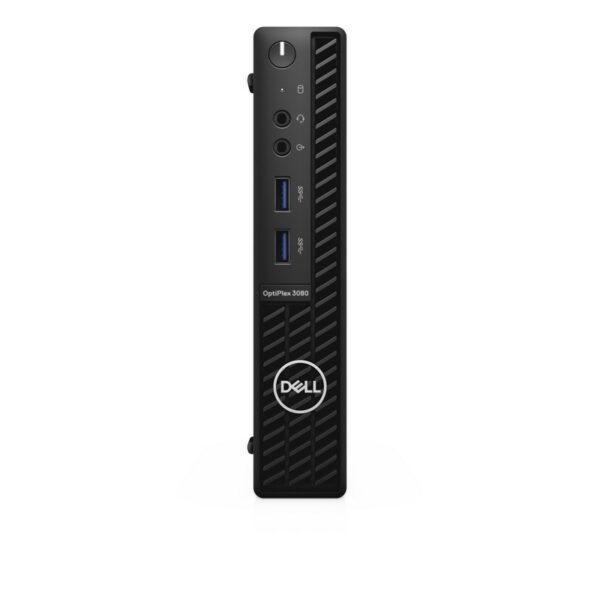 PC Dell OptiPlex 3080 MFF, Intel i5-10500T de décima generación (6 núcleos, caché de 12 MB, 2,3 GHz a 3,8 GHz, 35 W), 8GB, 1x8GB, memoria DDR4 no ECC, SSD PCIe C35 M.2 de 256 GB (2230), Windows 10 Pro 64bit Inglés, francés, español, Sin tarjeta LAN inalá
