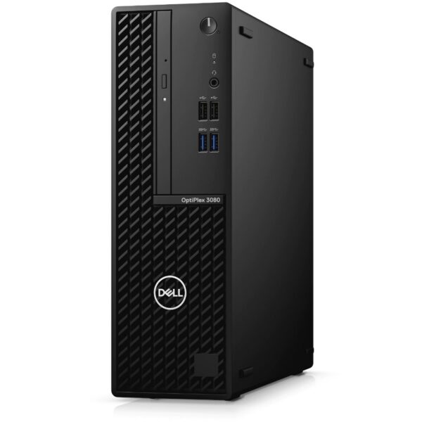 PC Dell OptiPlex 3080 SFF, Intel Core i5-10505 de décima generación (6 núcleos, caché de 12 MB, 3,2 GHz a 4,6 GHz, 65 W), 8GB, 1x8GB, memoria DDR4 no ECC, Unidad de disco duro SATA de 3,5 pulgadas y 1 TB a 7200 rpm, Unidad de disco óptico de 8x DVD +/- R