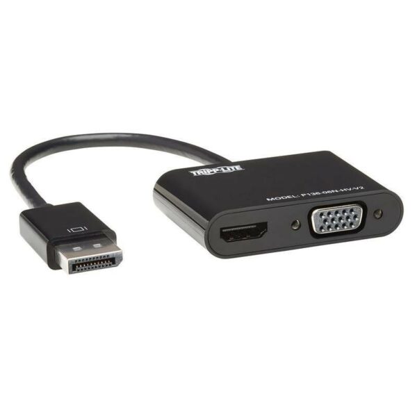 DisplayPort to VGA/HDMI All-in-One Converter Adapter, DP ver 1.2, 4K 30 Hz HDMI