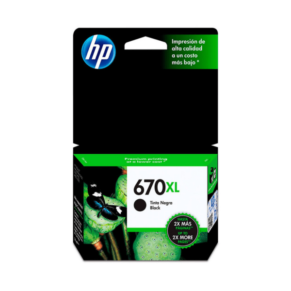 CARTUCHO HP NEGRO  670XL HP Deskjet Ink Advantage 3525 4615 4625 5525 550 PAG