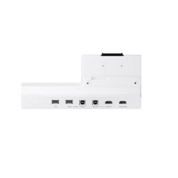 Bandeja multipuertos para Flip 55/65 pulgadas, Peso 0,5 kg, VESA mount: 40x40, Conectividad Adicional 1 USB, 1 USB External (in/out), 1 Touch Out, 1 HDMI 1 Hdmi out (Screen share), 1 NFC