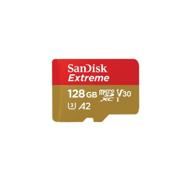 Tarjeta microSD SanDisk Extreme (Action Cam) UHS-I 128GB C10, U3, V30, A2