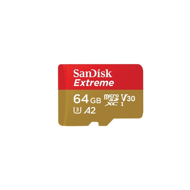 Tarjeta microSD SanDisk Extreme (Action Cam) UHS-I 64GB C10, U3, V30, A2