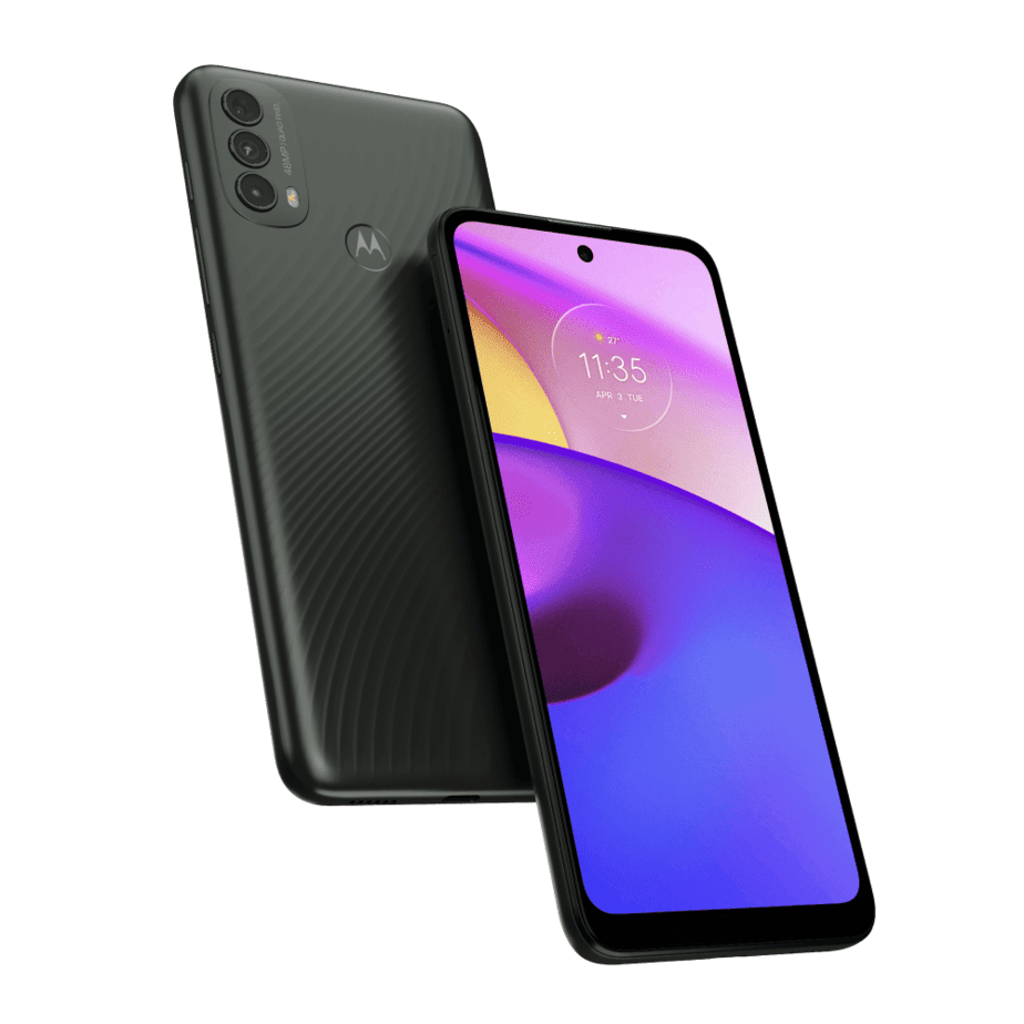 Celular Motorola E40 color Gris, camara fotografica principal de 48MP+2MP+2MP y frontal de 8MP, memoria de 64GB de ROM y 4GB de RAM