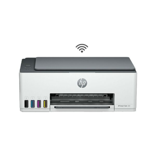 Impresora Todo-en-Uno HP Smart Tank 580,Impresión, copia , escaneado,Conexión inalámbrica; Velocidad de impresión de hasta 12 ppm (negro) y 5 ppm (color)