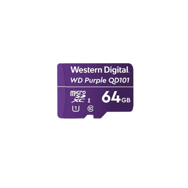Tarjeta microSD Western Digital Purple 64GB para cámaras de seguridad  grabación 24/7