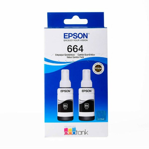 Kit Epson 2 Botellas 664 Color Negra