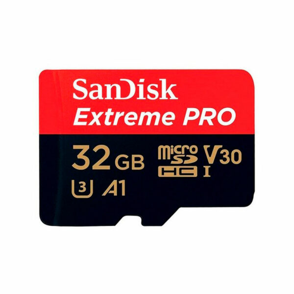 Tarjeta MicroSD SanDisk Extreme Pro 32GB UHS-I con adaptador hasta 100MB/s lectura y 90MB/s de escritura A2 U3 V30